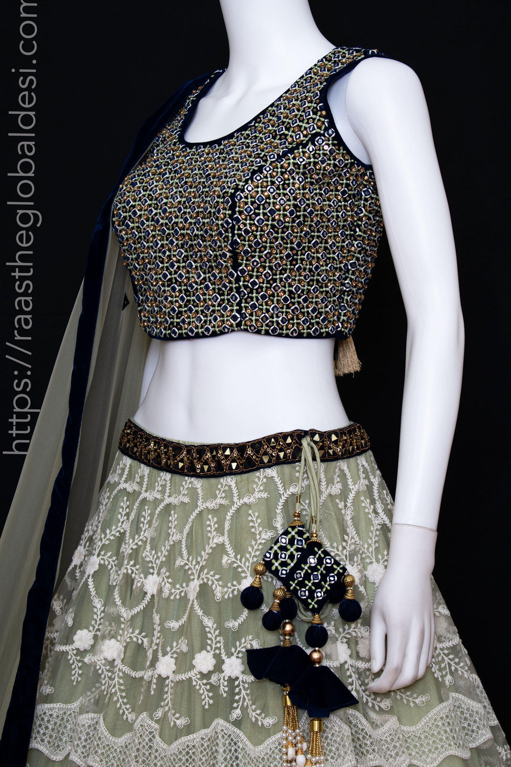 Pista Lehenga Choli with Heavy Embroidery lehenga choli RAAS