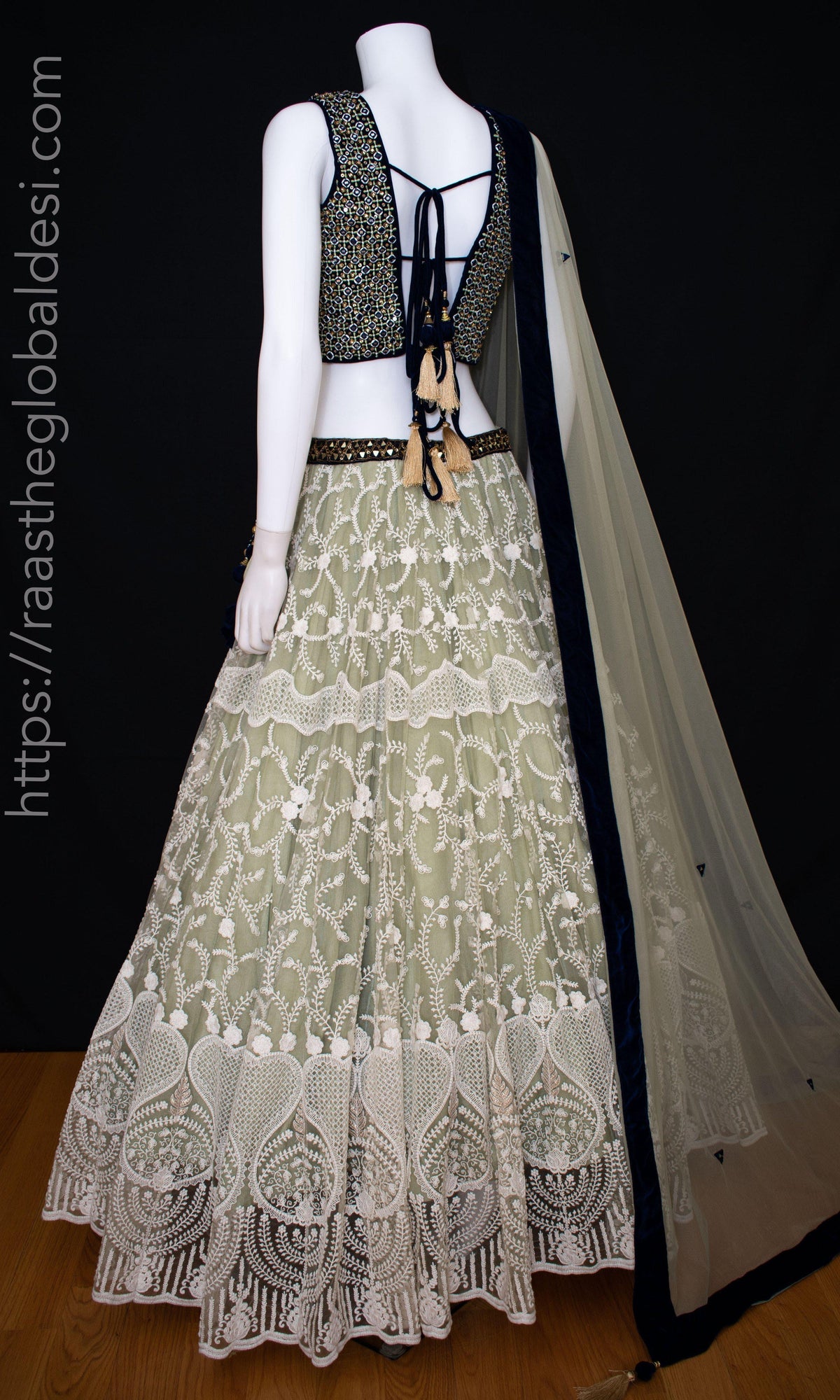 Pista Lehenga Choli with Heavy Embroidery lehenga choli RAAS