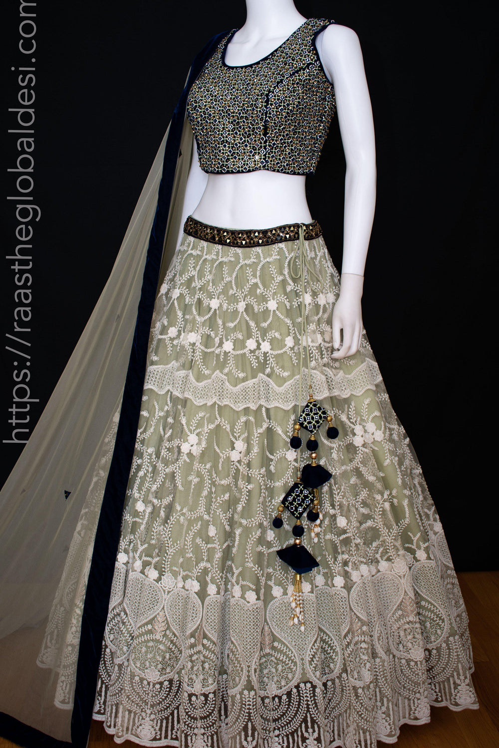 Pista Lehenga Choli with Heavy Embroidery lehenga choli RAAS