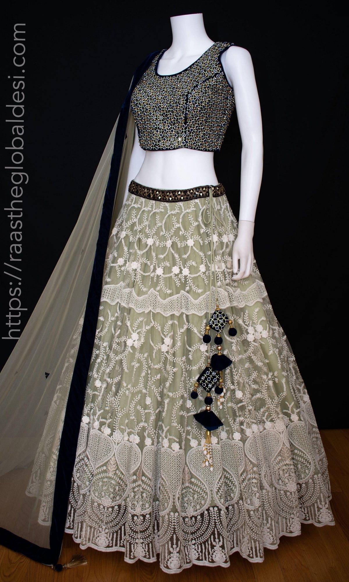 Pista Lehenga Choli with Heavy Embroidery lehenga choli RAAS
