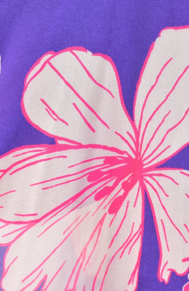 Purple Floral Print Lehenga Choli With Embroidered Blouse & Dupatta RAAS