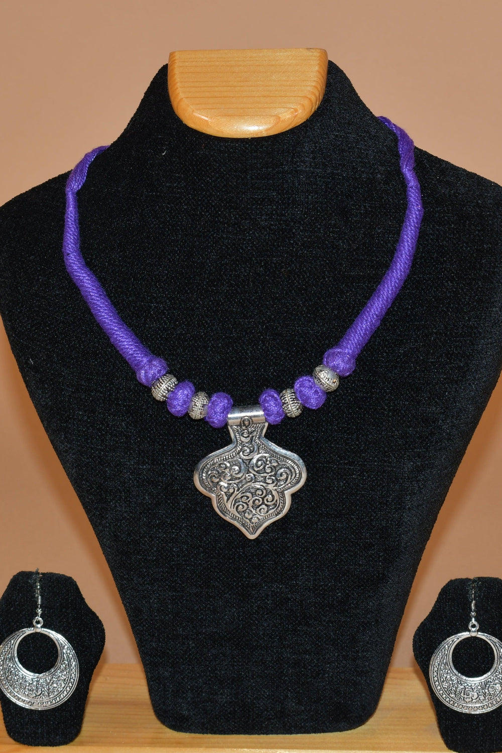Purple Leaf Shaped Necklace Set FASHION JEWELRY RAAS