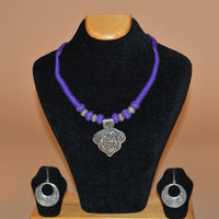 Purple Leaf Shaped Necklace Set FASHION JEWELRY RAAS