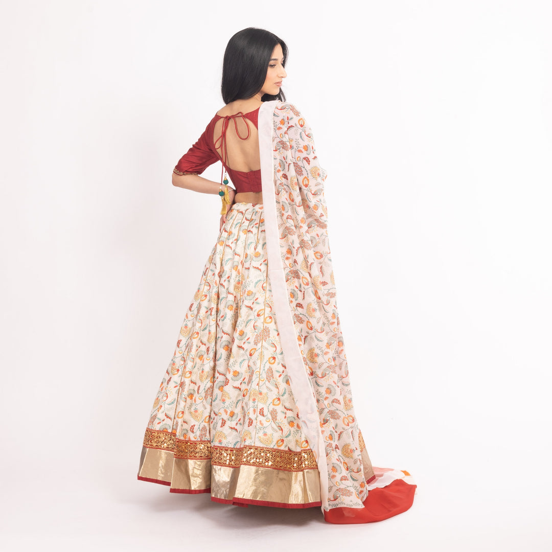 Milani Off White Lehenga Choli Set