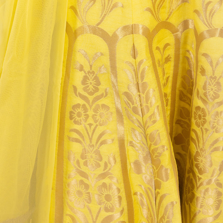 Evadne Yellow Sequins Work Gown