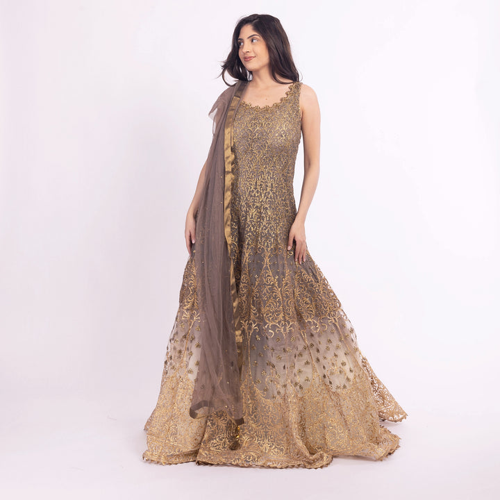 Elsinore Brown Gown