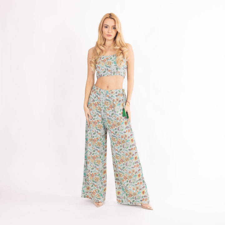 Floral Embroidered Three-Piece Set