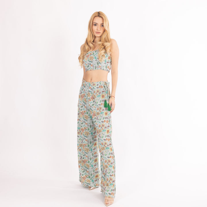 Floral Embroidered Three-Piece Set