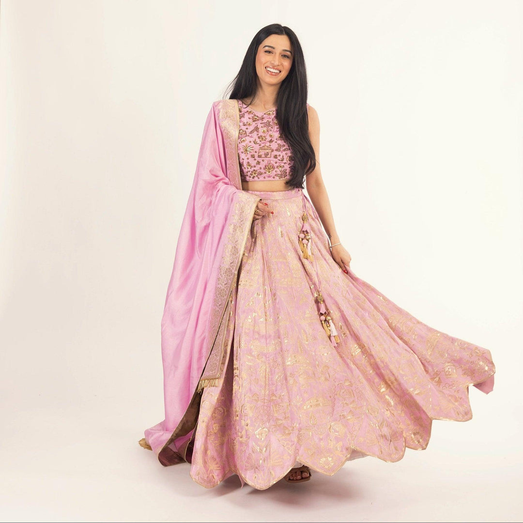 Blush Pink Lehenga Choli Set