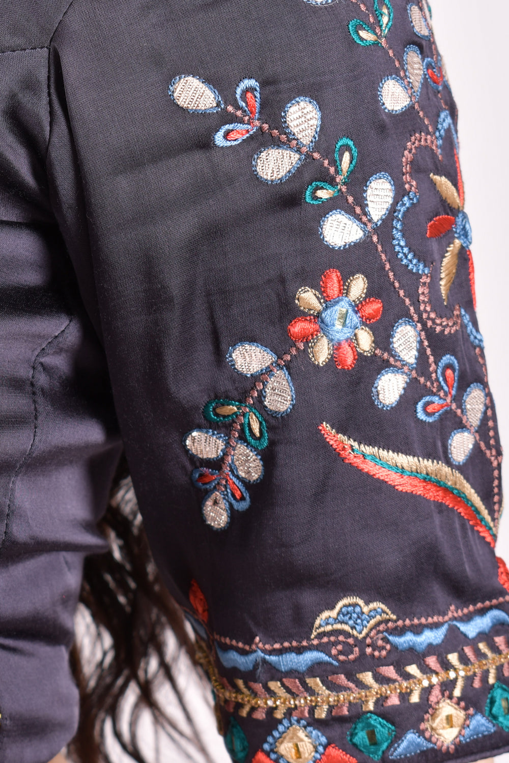 Black Ajrakh Gota Patti Chaniya Choli With Dupatta