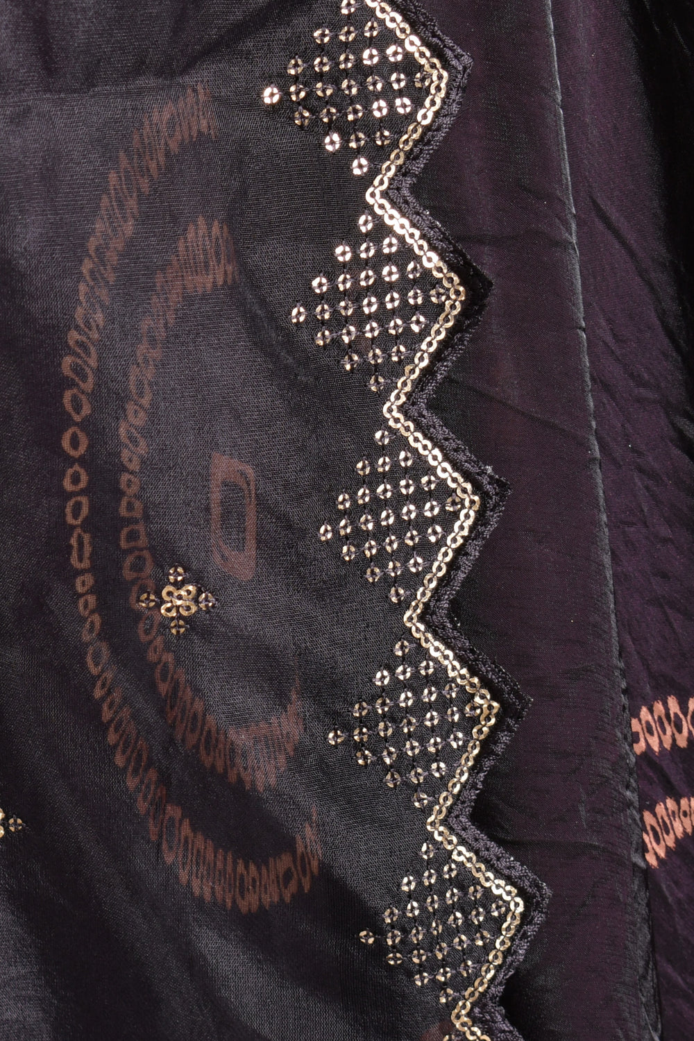 Black Bandhej Shimmer Silk Chaniya Choli