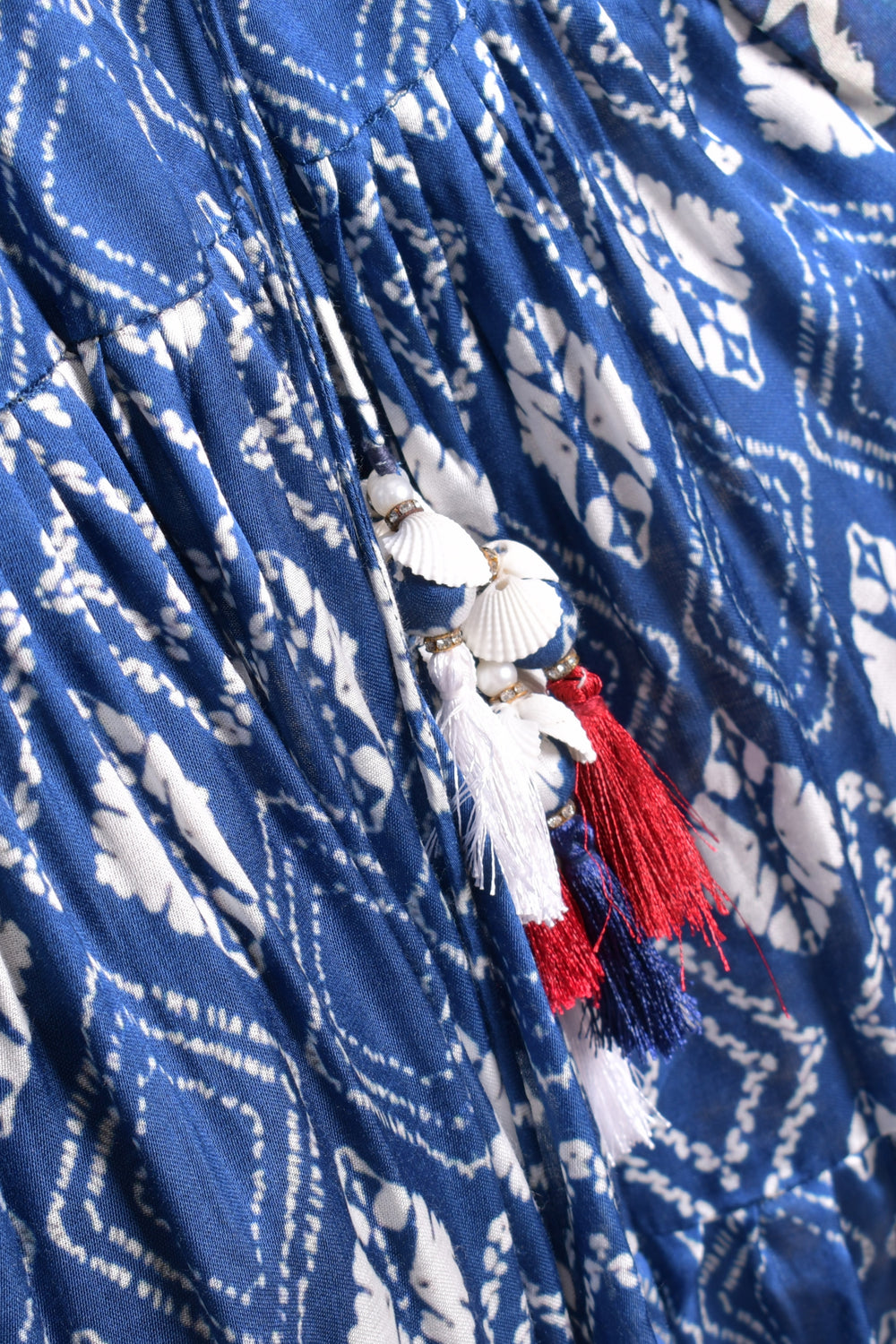 Indigo Blue Bandhej Tiered Chaniya Choli