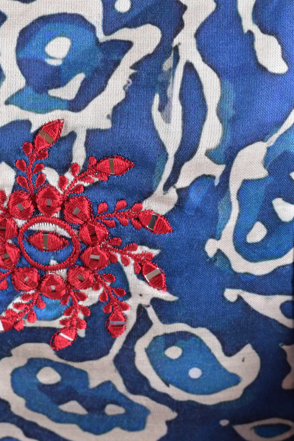 Indigo Blue Bandhej Tiered Chaniya Choli