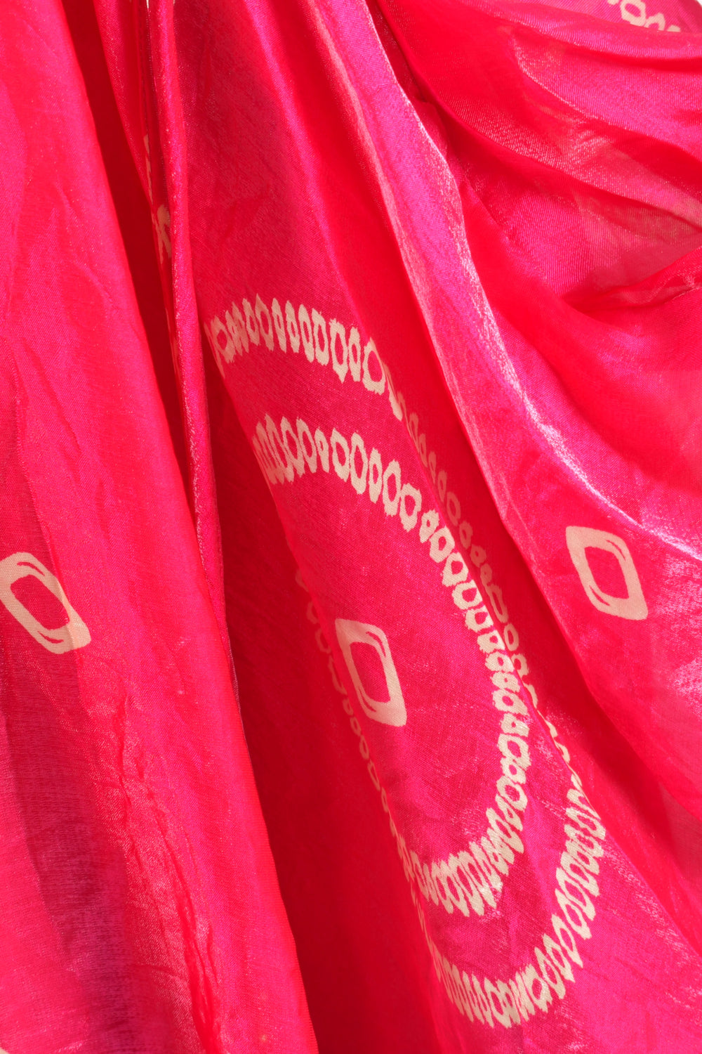 Fuchsia Pink Bandhej Shimmer Silk Chaniya Choli