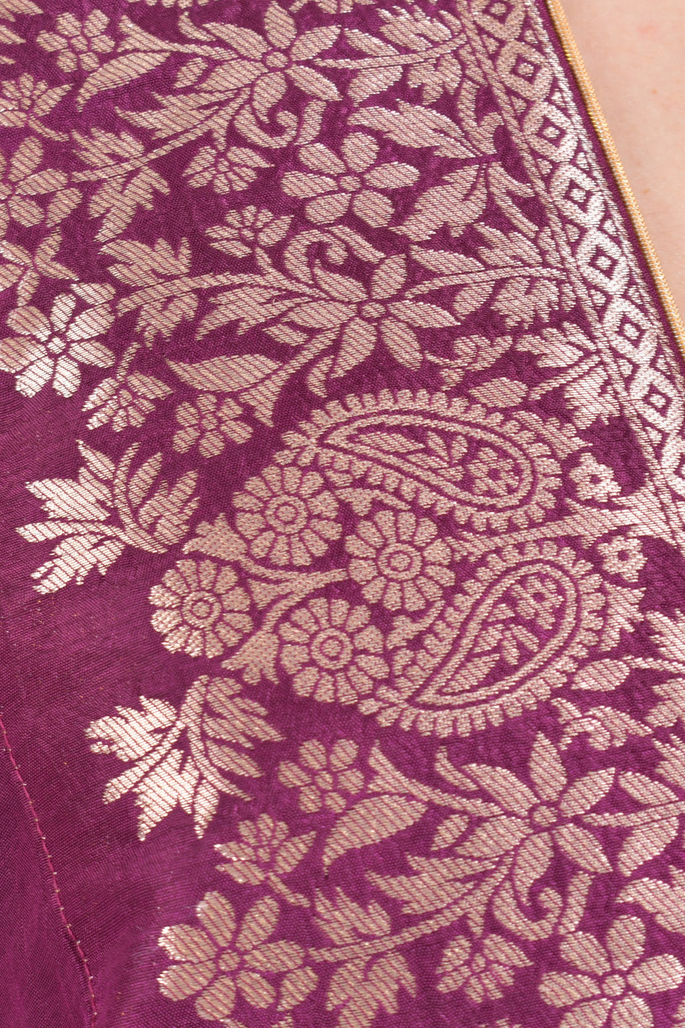 Black & Wine Ombre Banarasi Sequin Chaniya Choli