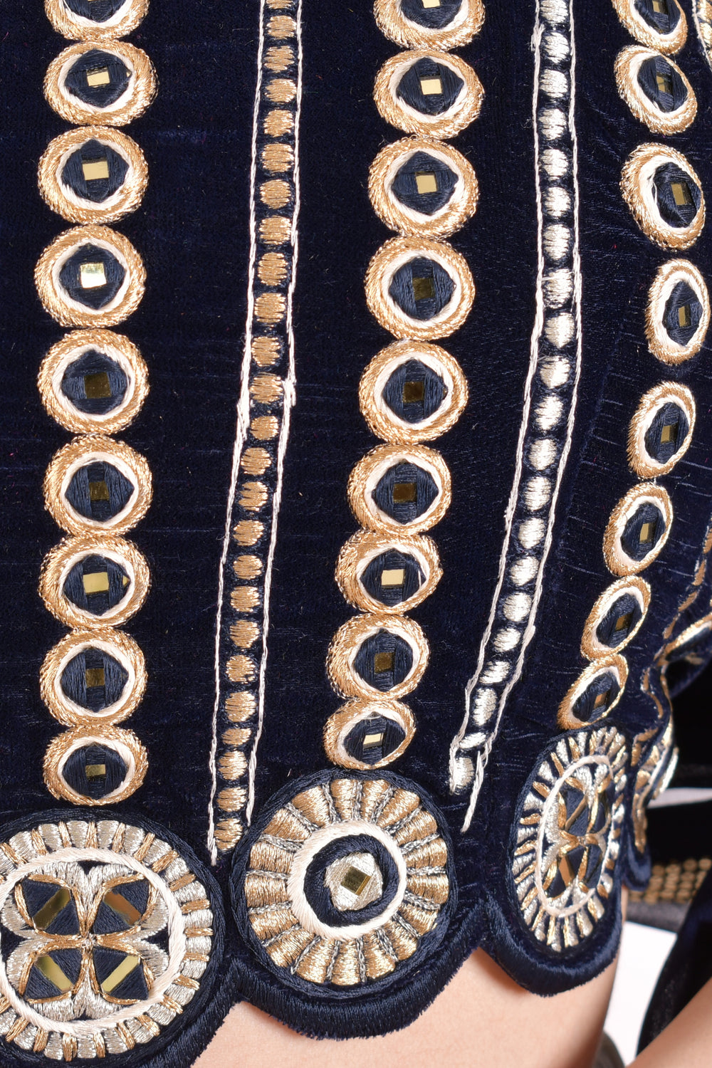 Ivory & Gold Jacquard Lehenga Choli With Dupatta