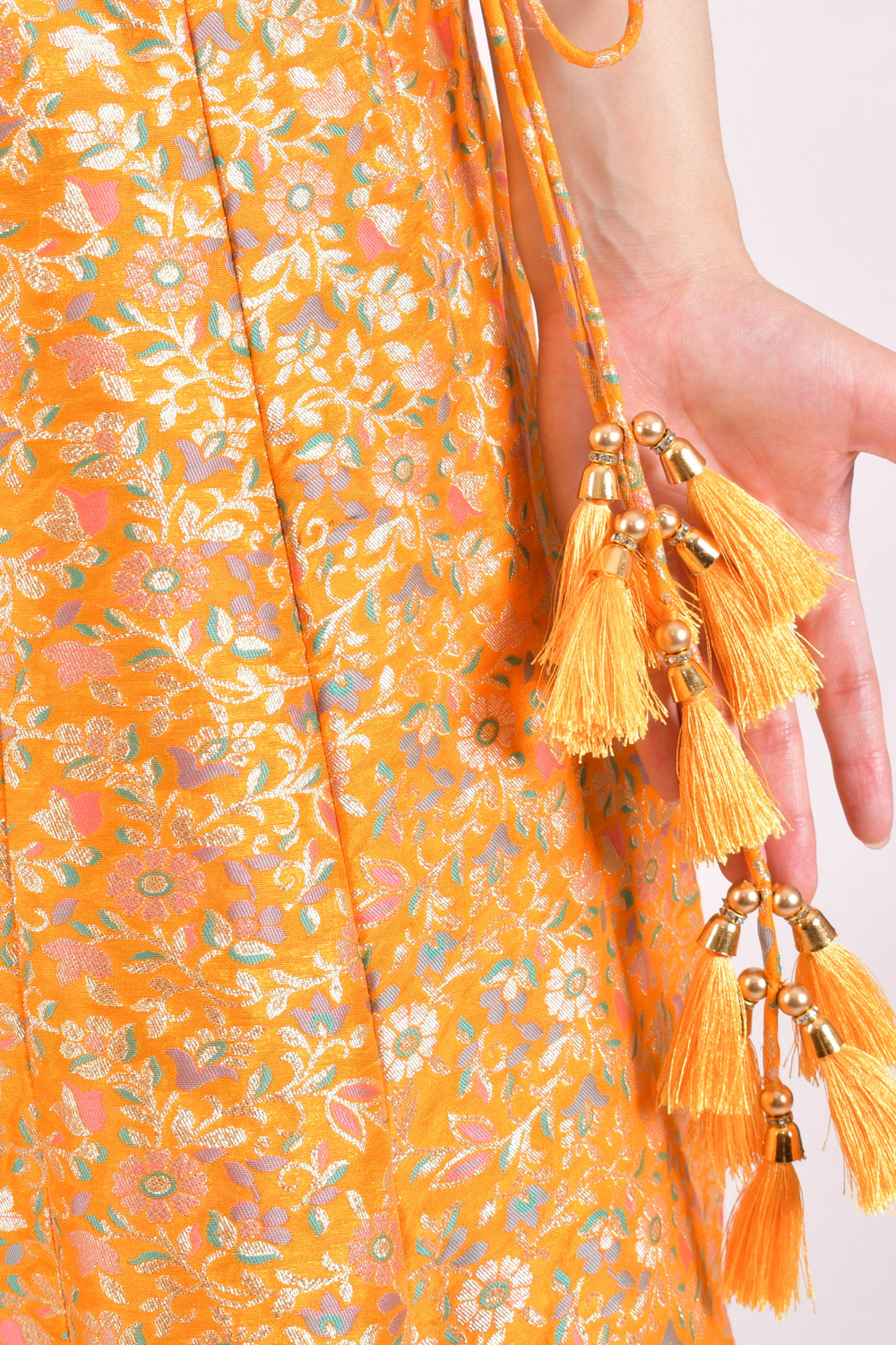 Haldi Yellow Banarasi Lehenga Choli With Dupatta
