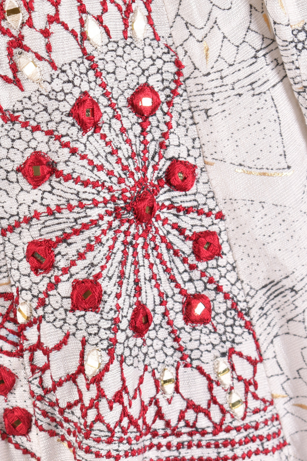Ivory Mandala Print Chaniya Choli - Raas