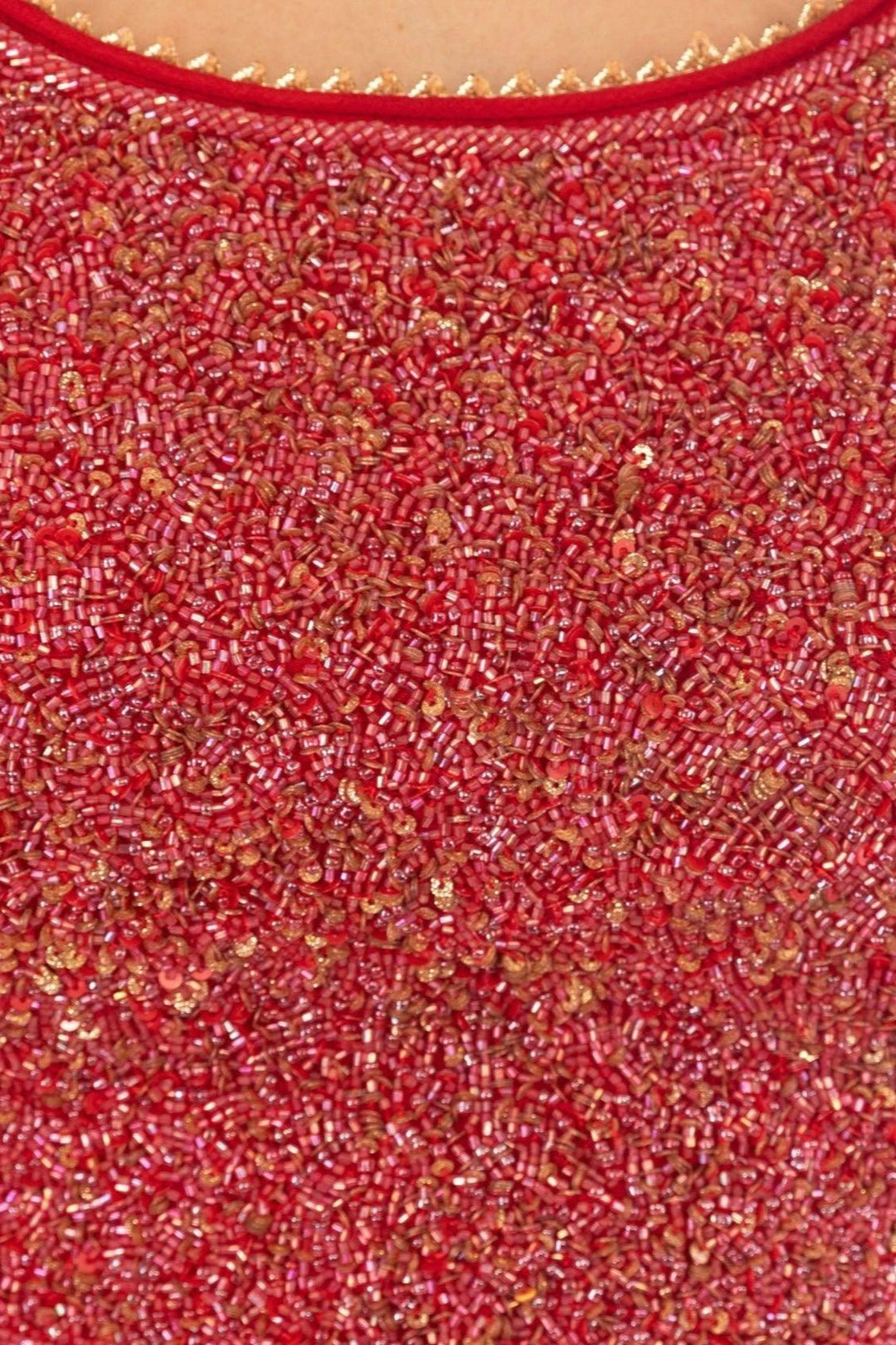 Red Gown with Drape-Raas USA