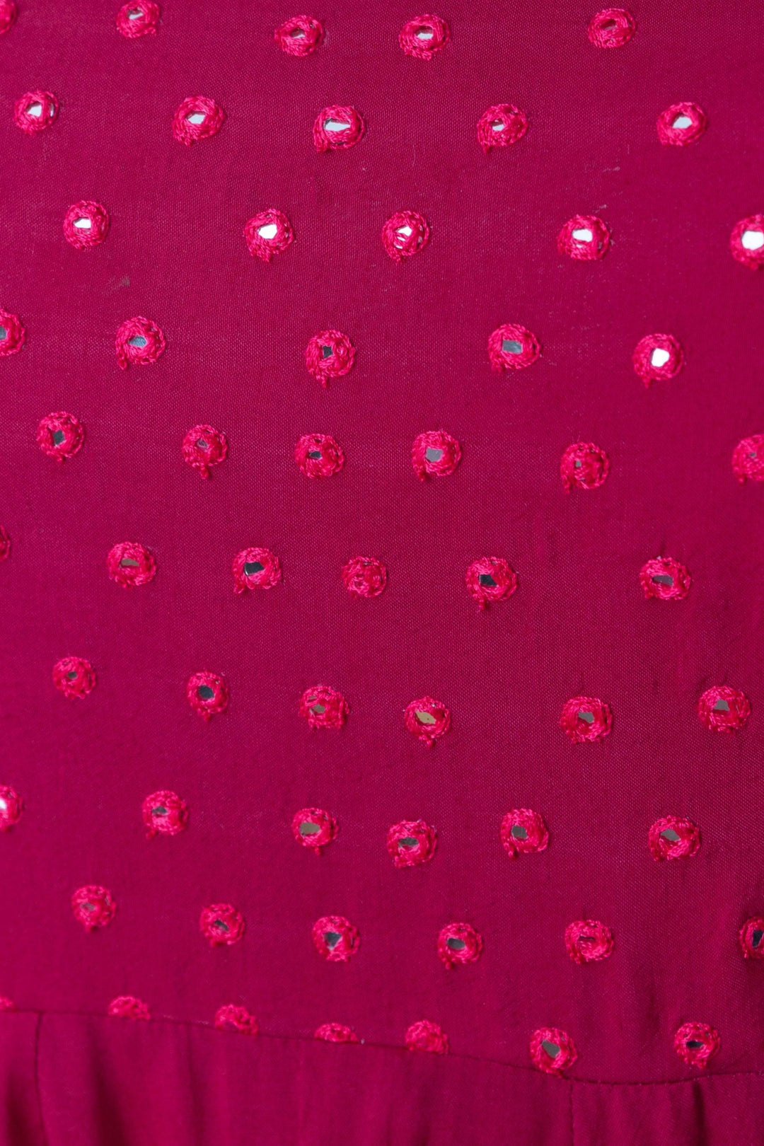 Red Gown with Embroidery-Raas USA