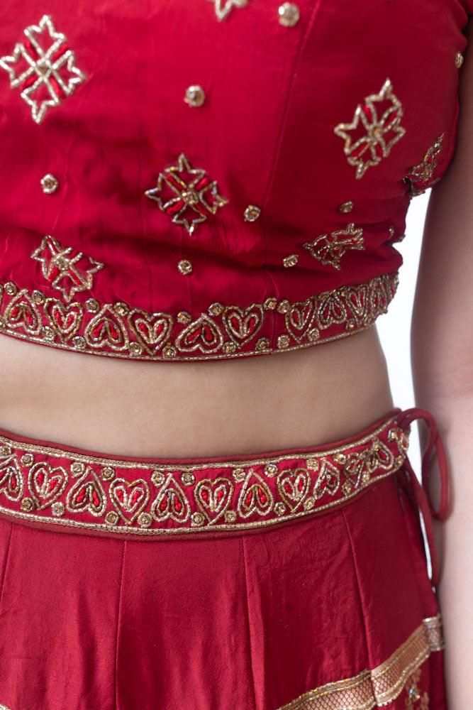 Red Lehenga Choli-[bridal_lehenga]-Raas