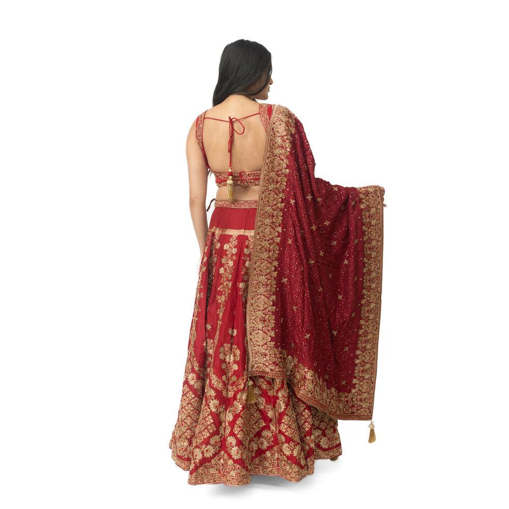 Red Lehenga Choli-[bridal_lehenga]-Raas