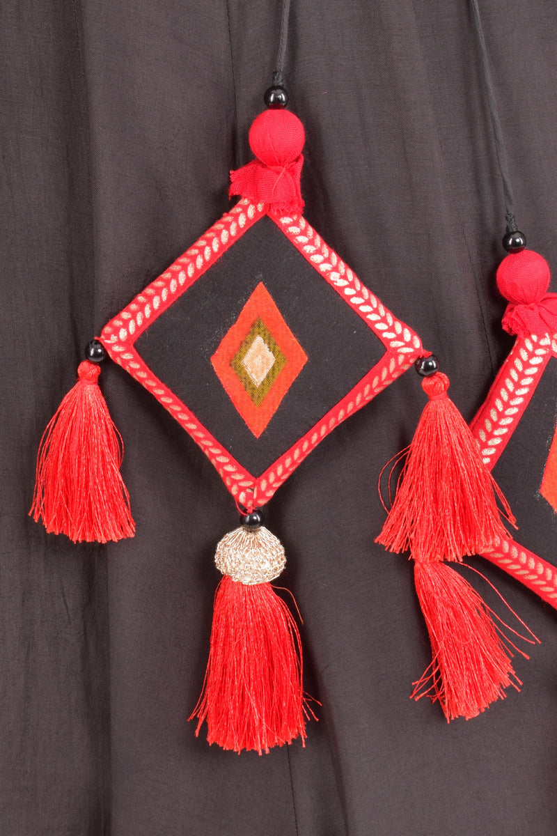 Red and Black Chaniya choli-[comfort-first-design]-[lightweight]-Raas