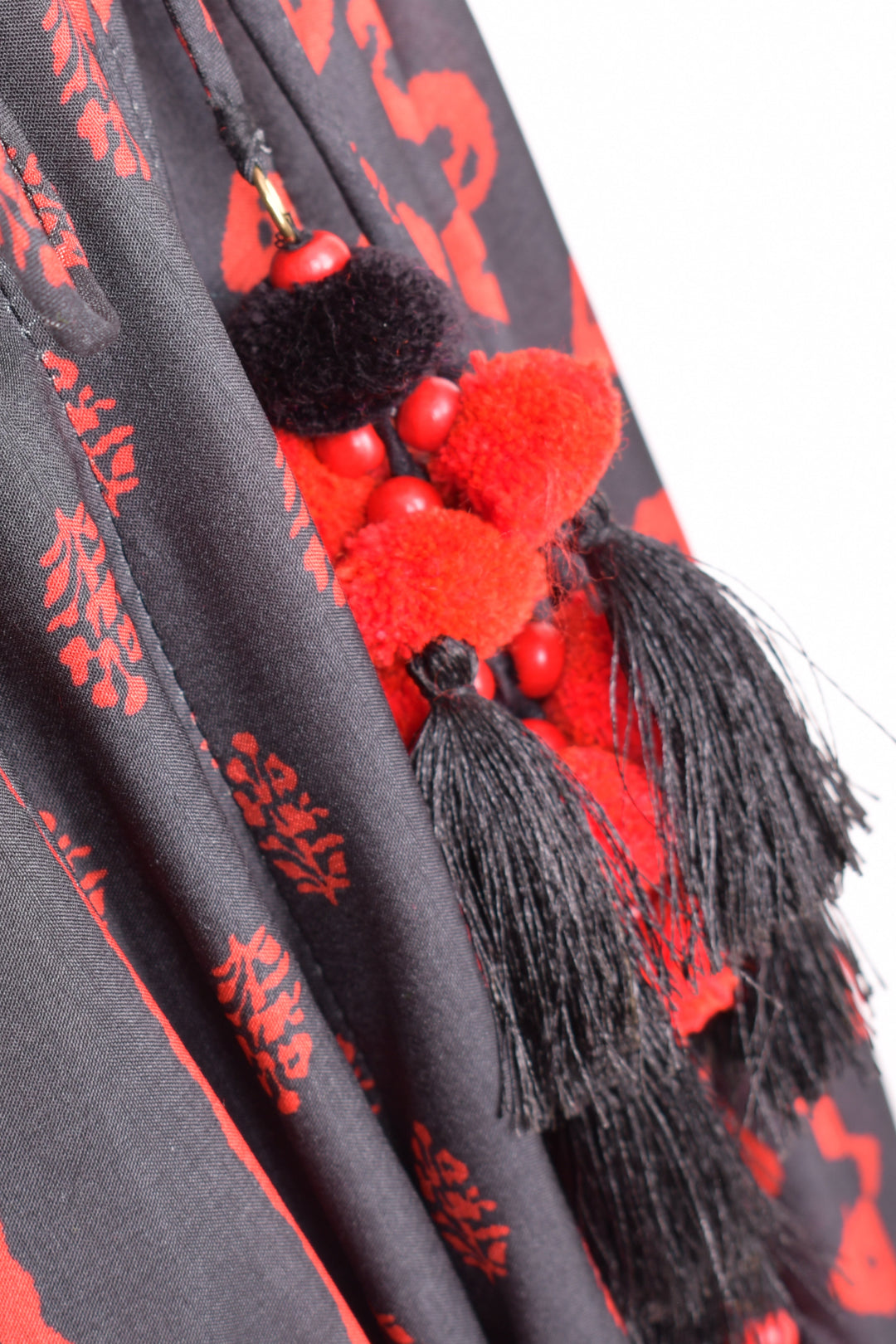 Red and Black Full Flare Chaniya Choli Set-[comfort-first-design]-[lightweight]-Raas