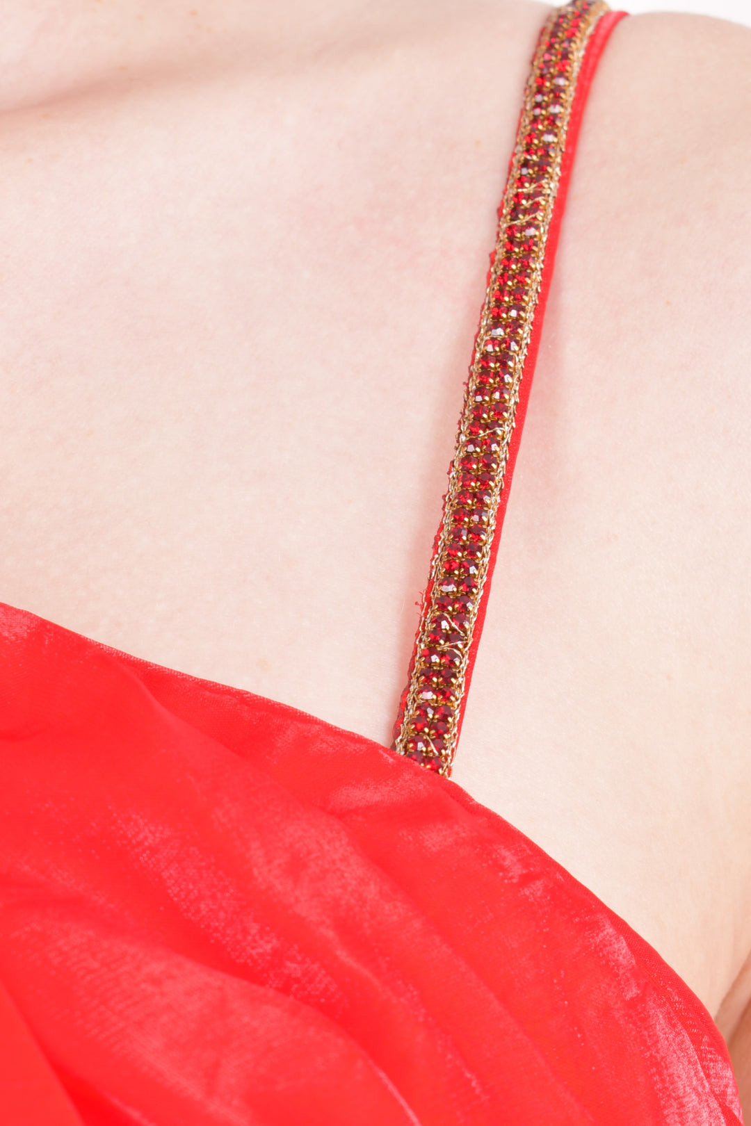 Tiana Red Silk Maxi Dress