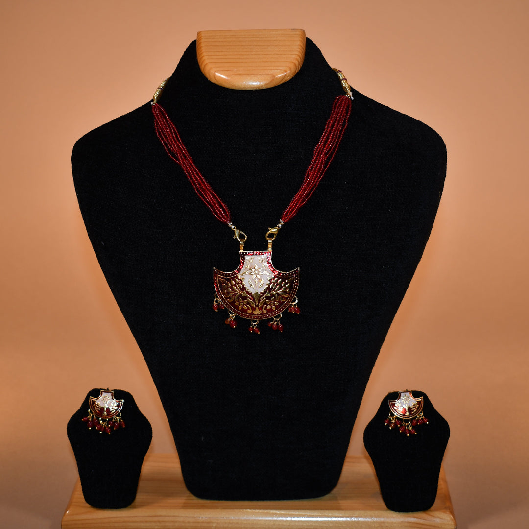 Rose Red Necklace Set