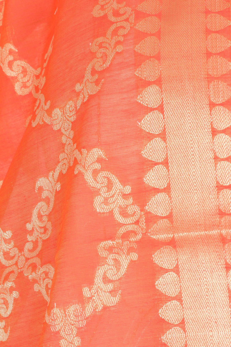 Saanvi Orange & Gold Dupatta RAAS