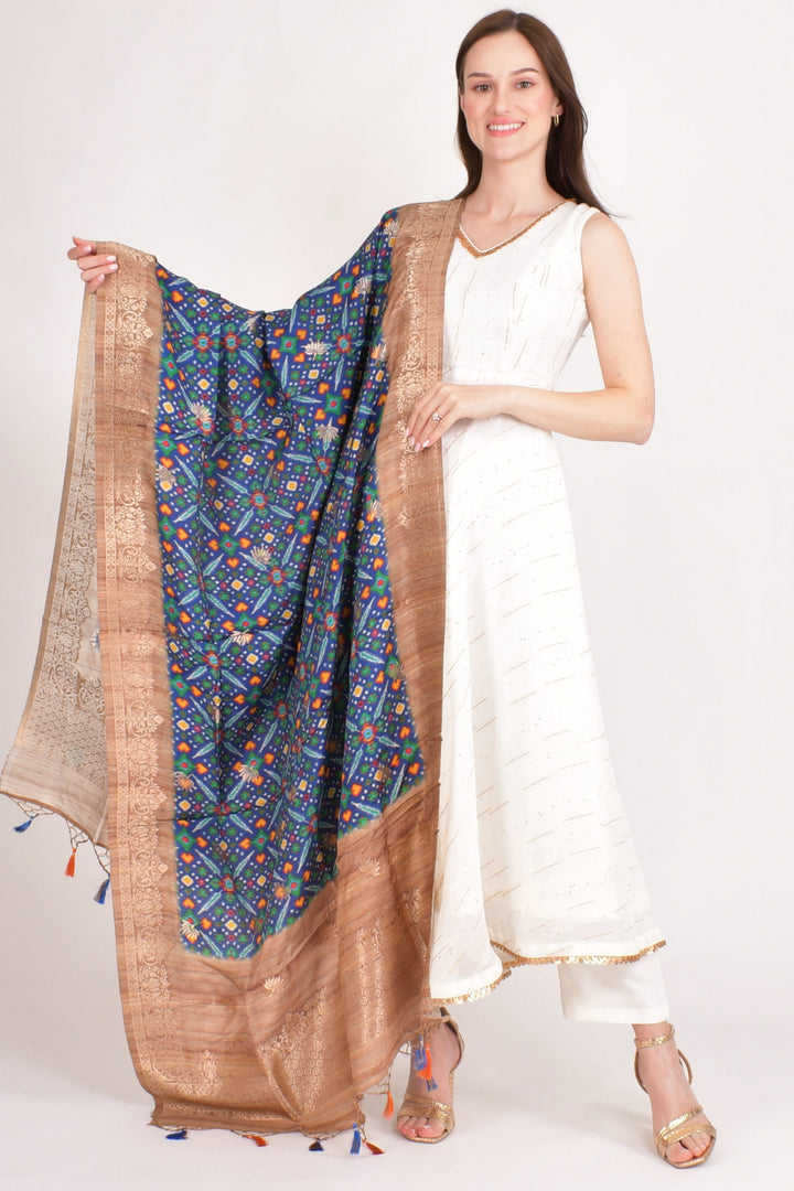Samaira Jacquard Patola Print Dupatta-Raas USA
