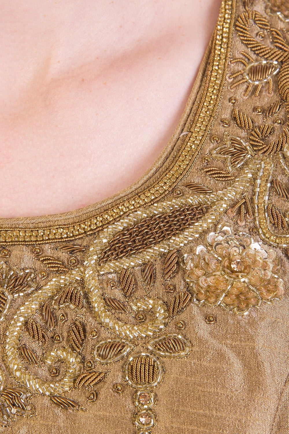 Senna Gold Hand Embroidered Blouse BLOUSE RAAS