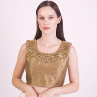 Senna Gold Hand Embroidered Blouse BLOUSE RAAS