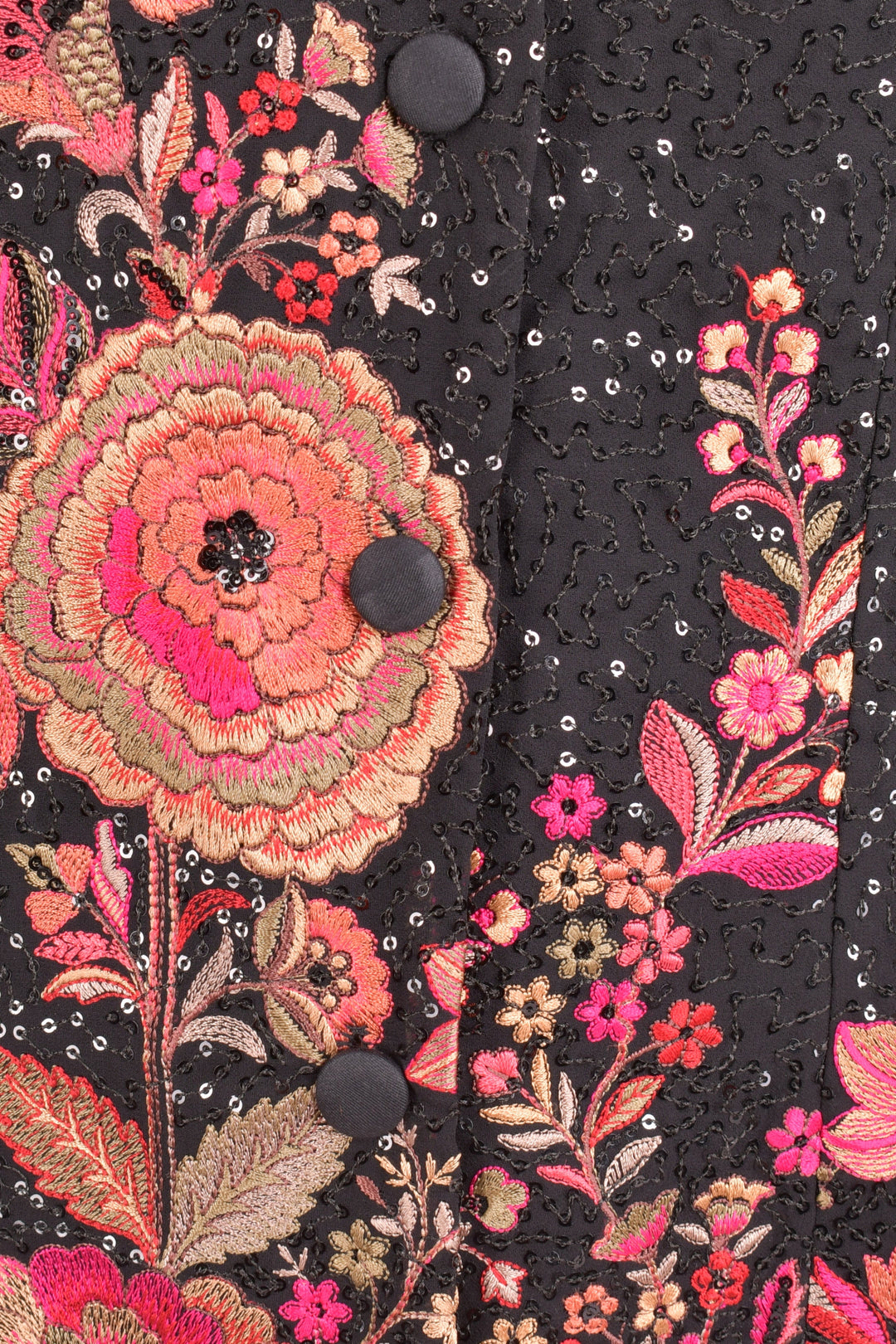 Sequins Mini Black Blazer Dress-Raas USA