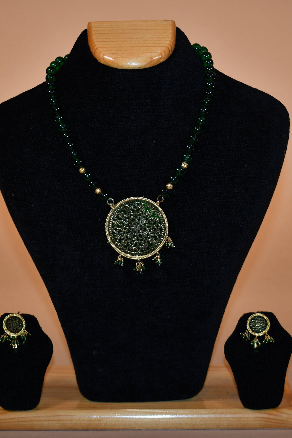 Shade of Green Necklace Set FASHION JEWELRY RAAS