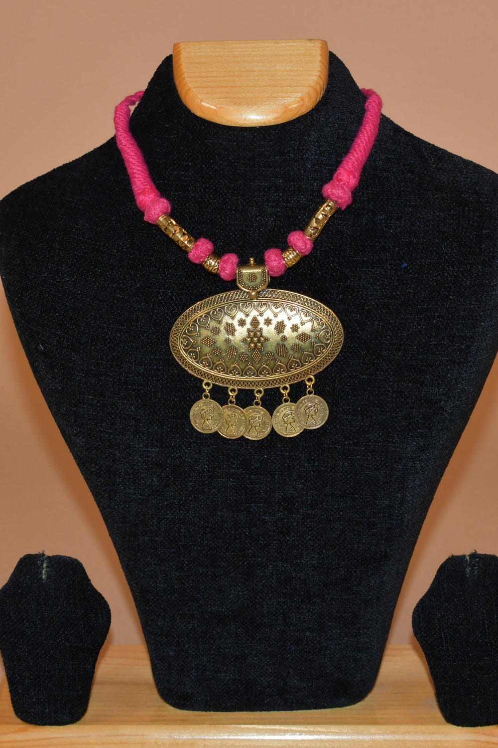 Shade of Pink Oval Necklace Set FASHION JEWELRY RAAS
