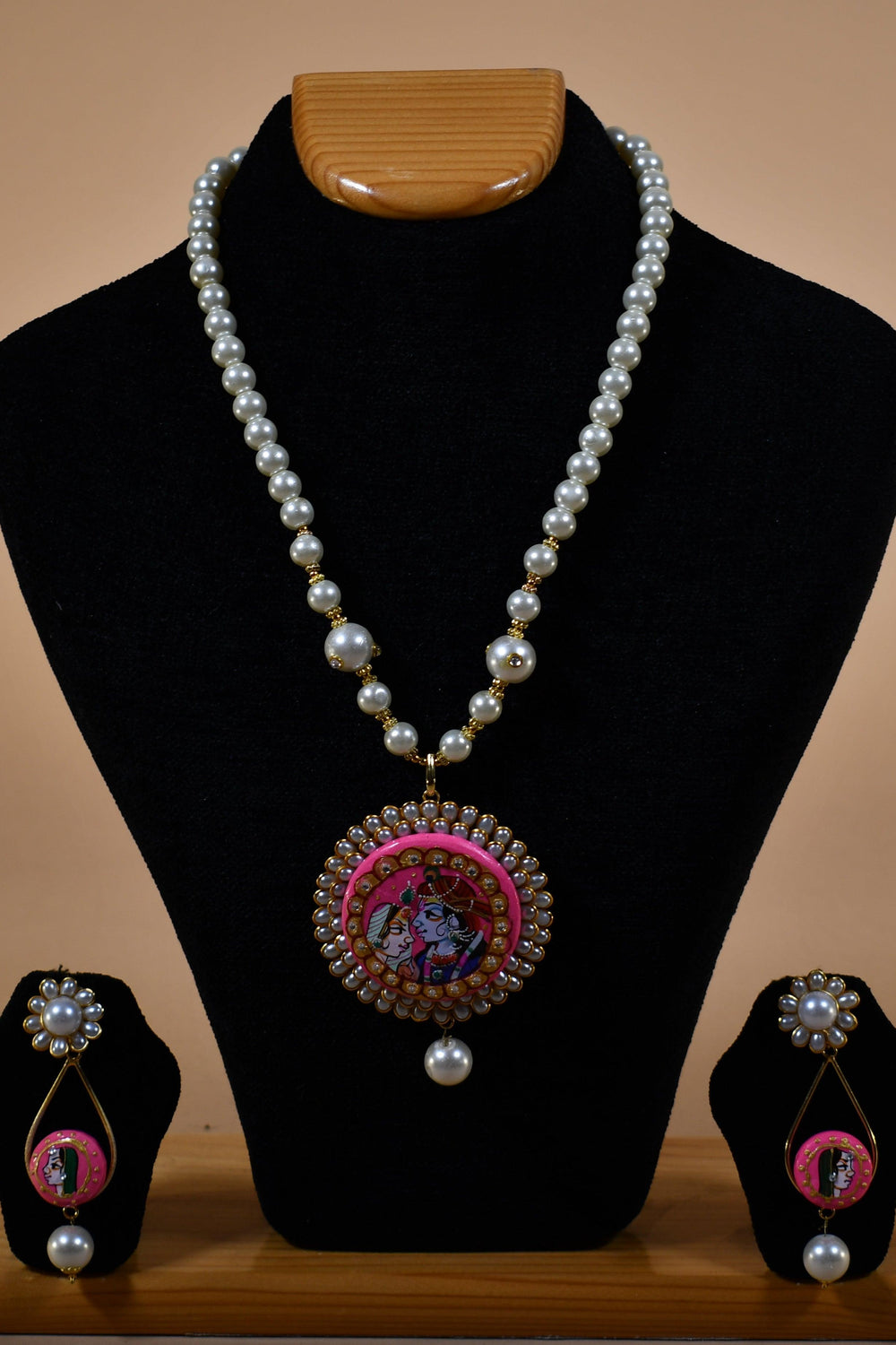 Shade of White Krishna Leela Necklace FASHION JEWELRY RAAS