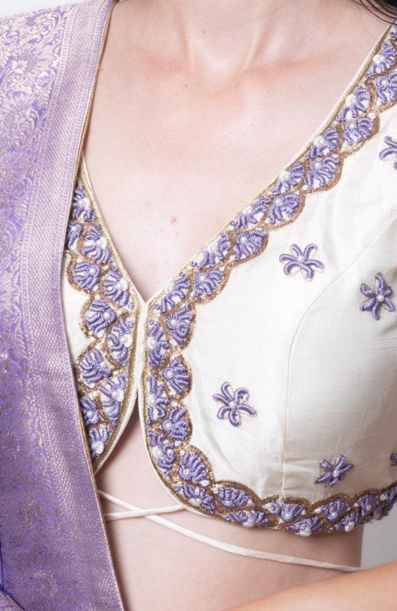 Shaded Banarasi Silk Lehenga Choli Set-[bridal_lehenga]-Raas