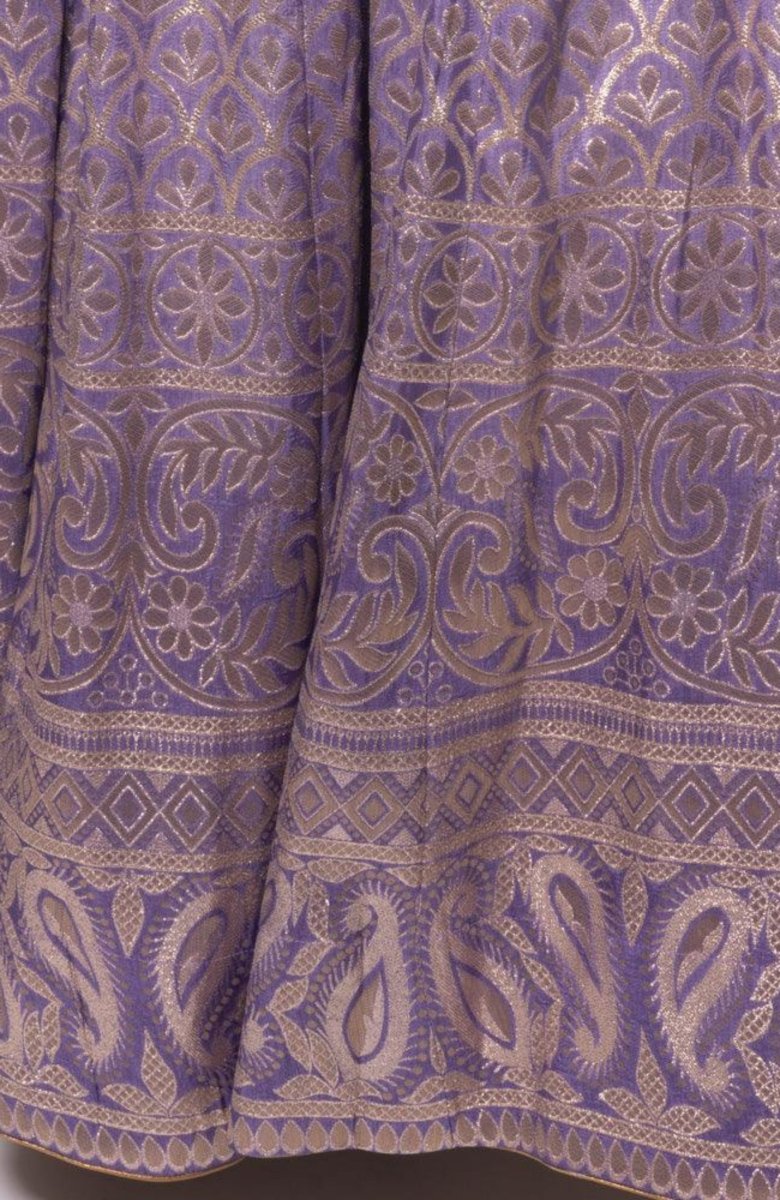 Shaded Banarasi Silk Lehenga Choli Set-[bridal_lehenga]-Raas