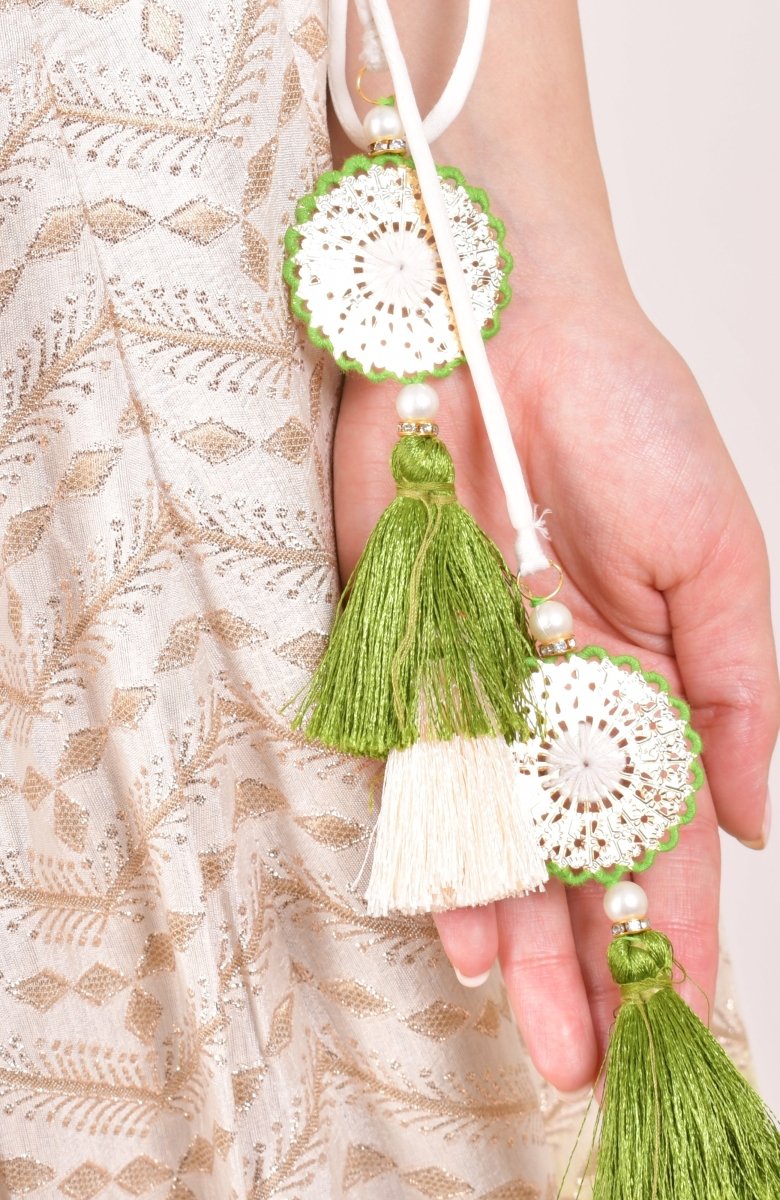 Shaded Green Lehenga Choli for Wedding and Festive Event-[mehendi outfit]-Raas