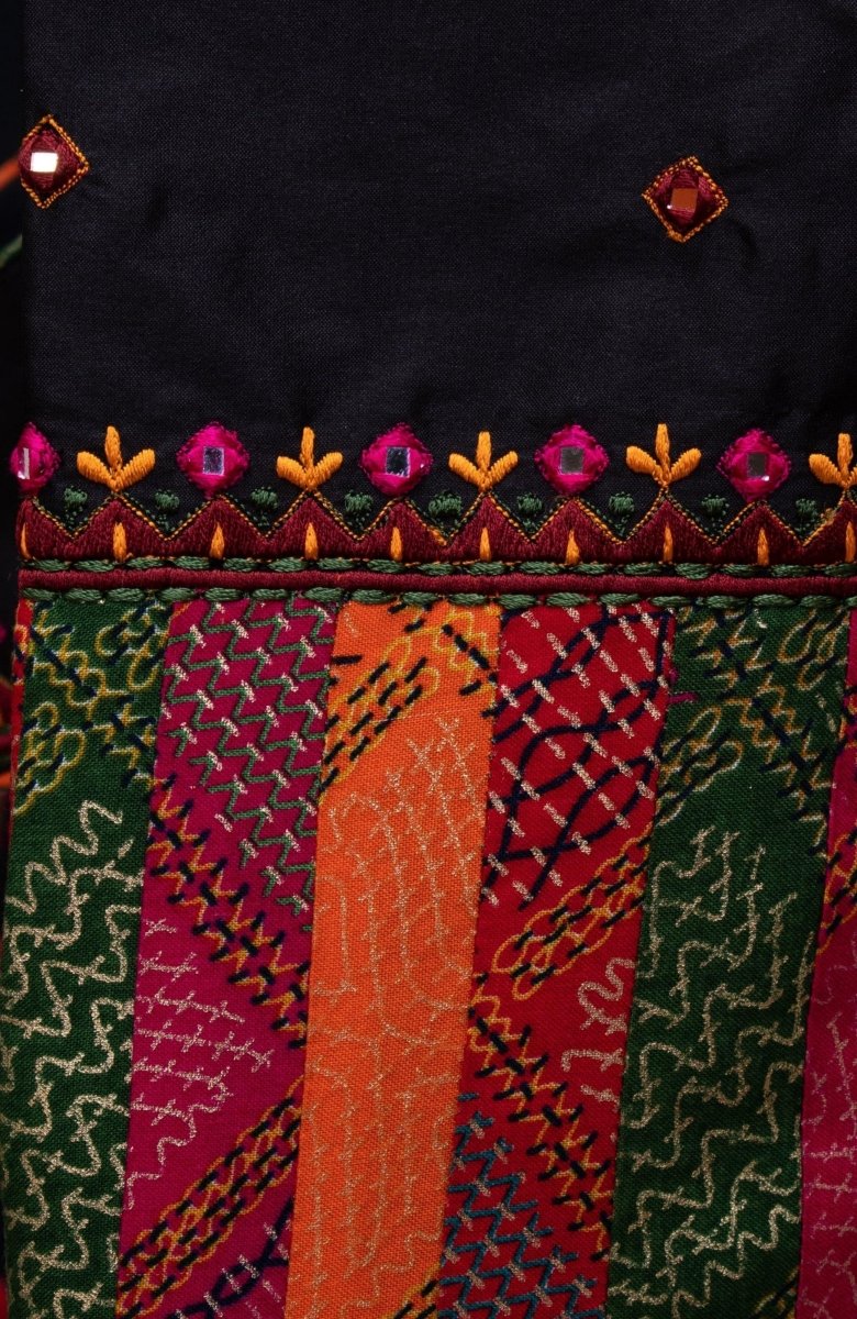 Silk Black Chaniya Choli Set-[comfort-first-design]-[lightweight]-Raas