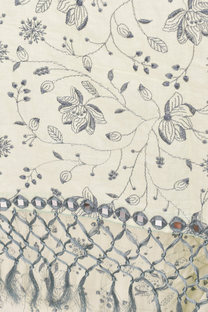 Silk Embroidered Tiered Lehenga Choli-Raas USA