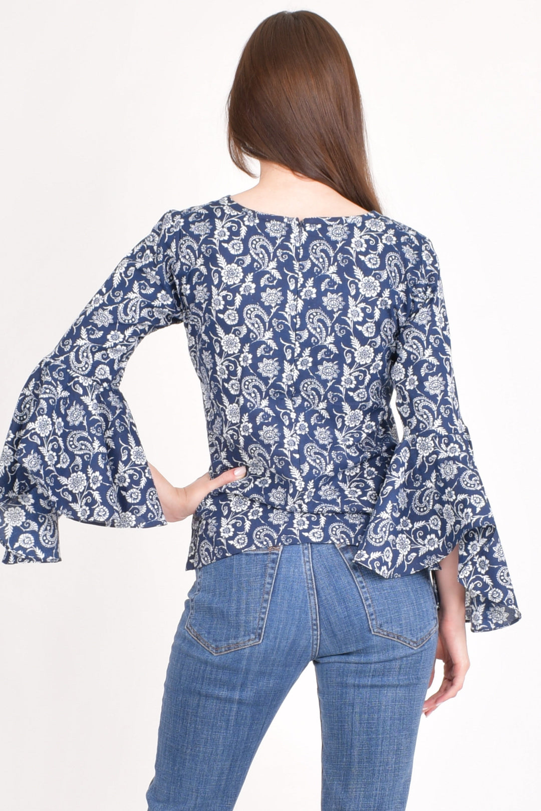 Emilia Paisley Print Cotton Top - Raas