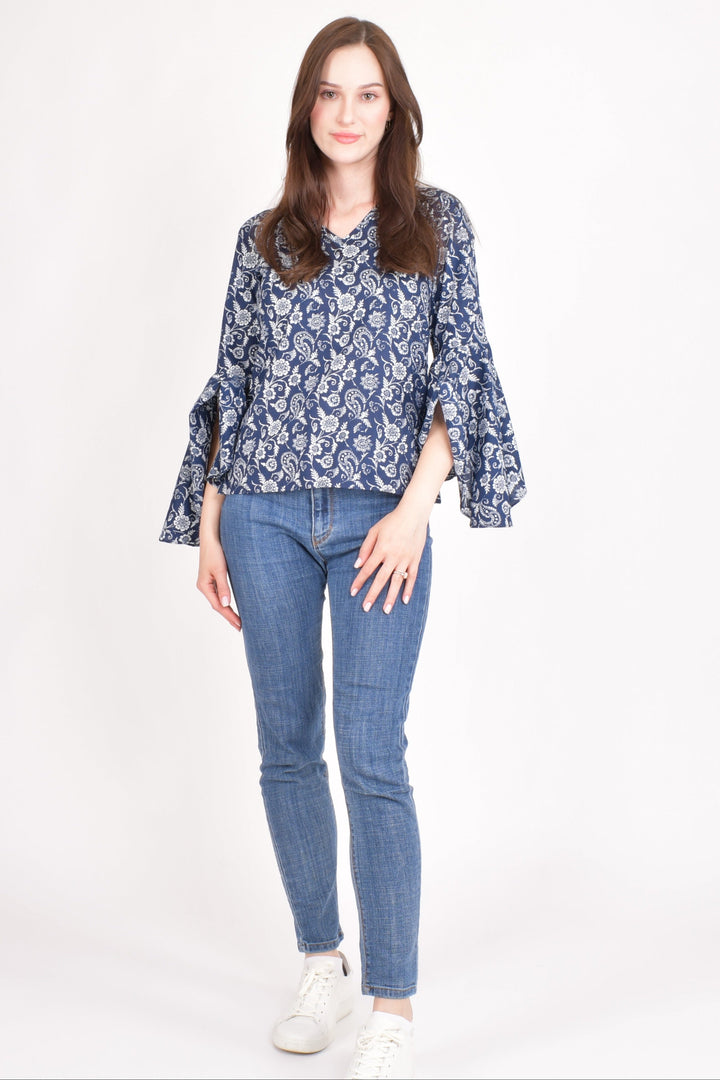 Emilia Paisley Print Cotton Top - Raas
