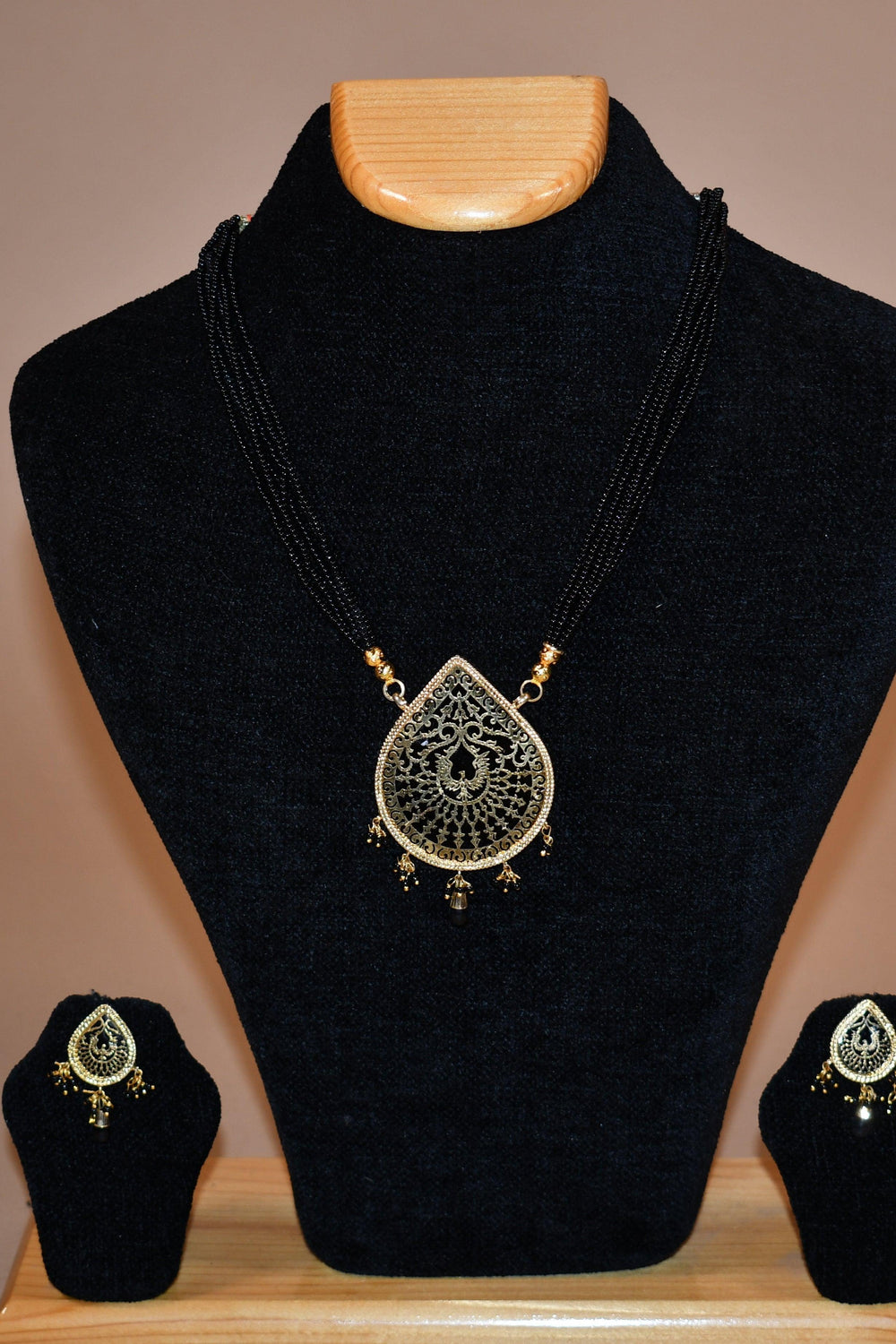 Tear Drop Black Necklace Set FASHION JEWELRY RAAS