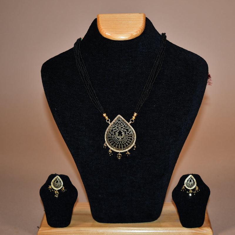 Tear Drop Black Necklace Set FASHION JEWELRY RAAS