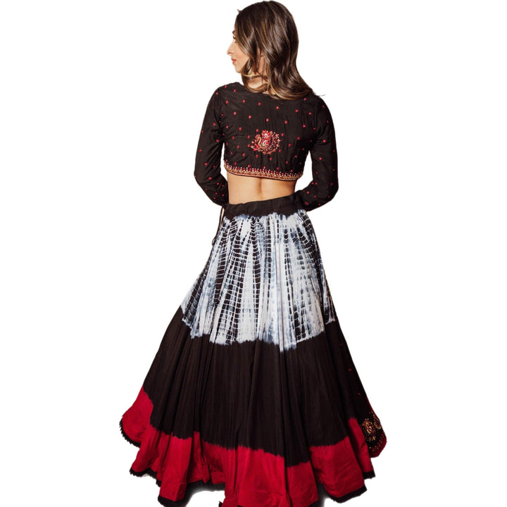 Tie Dye Lehenga Choli Set-Raas USA