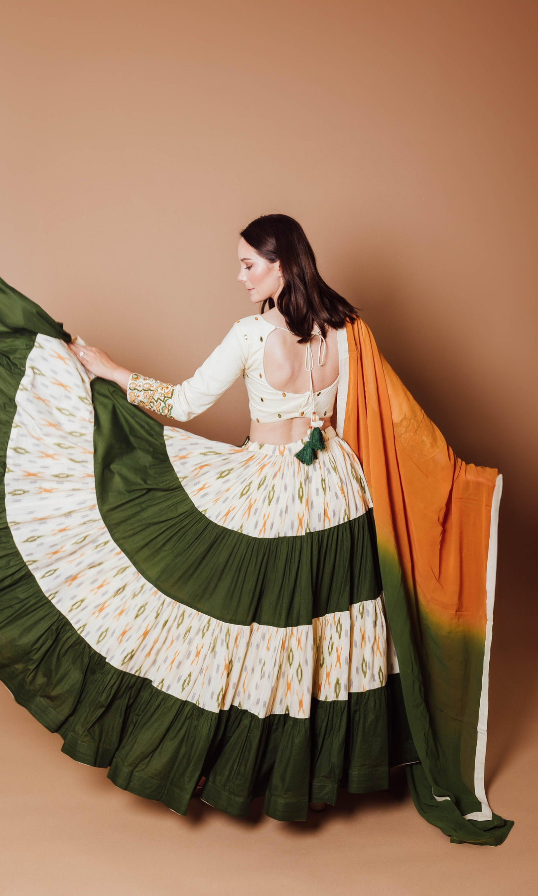 Tiered Chaniya Choli Set-Raas USA