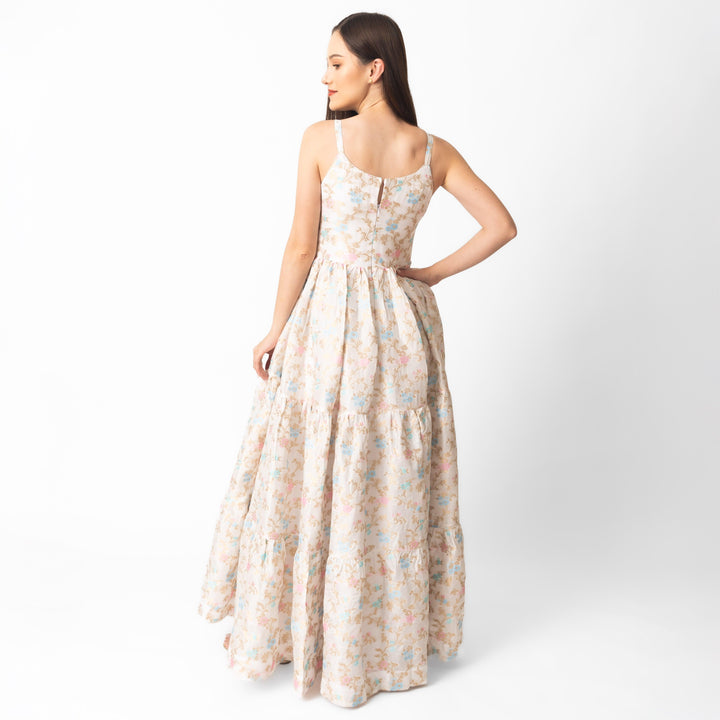 Tiered Floral Dress-Raas USA